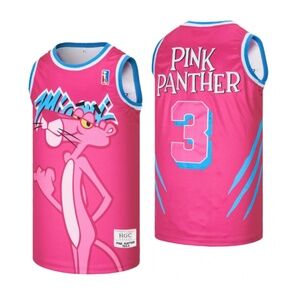Headgear Classics Mens Pink Panther 1964 Miami Embroidered Basketball Jersey XL